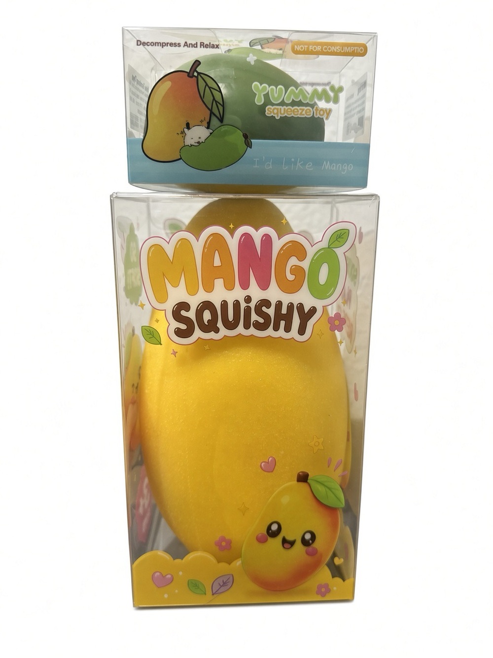 Viral Jumbo Mango Squishy + Mango Crunchy Squishy Toy Bundle - 2pc